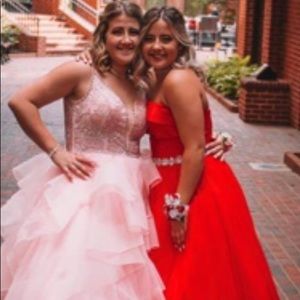 Pink rhinestone Prom dress
